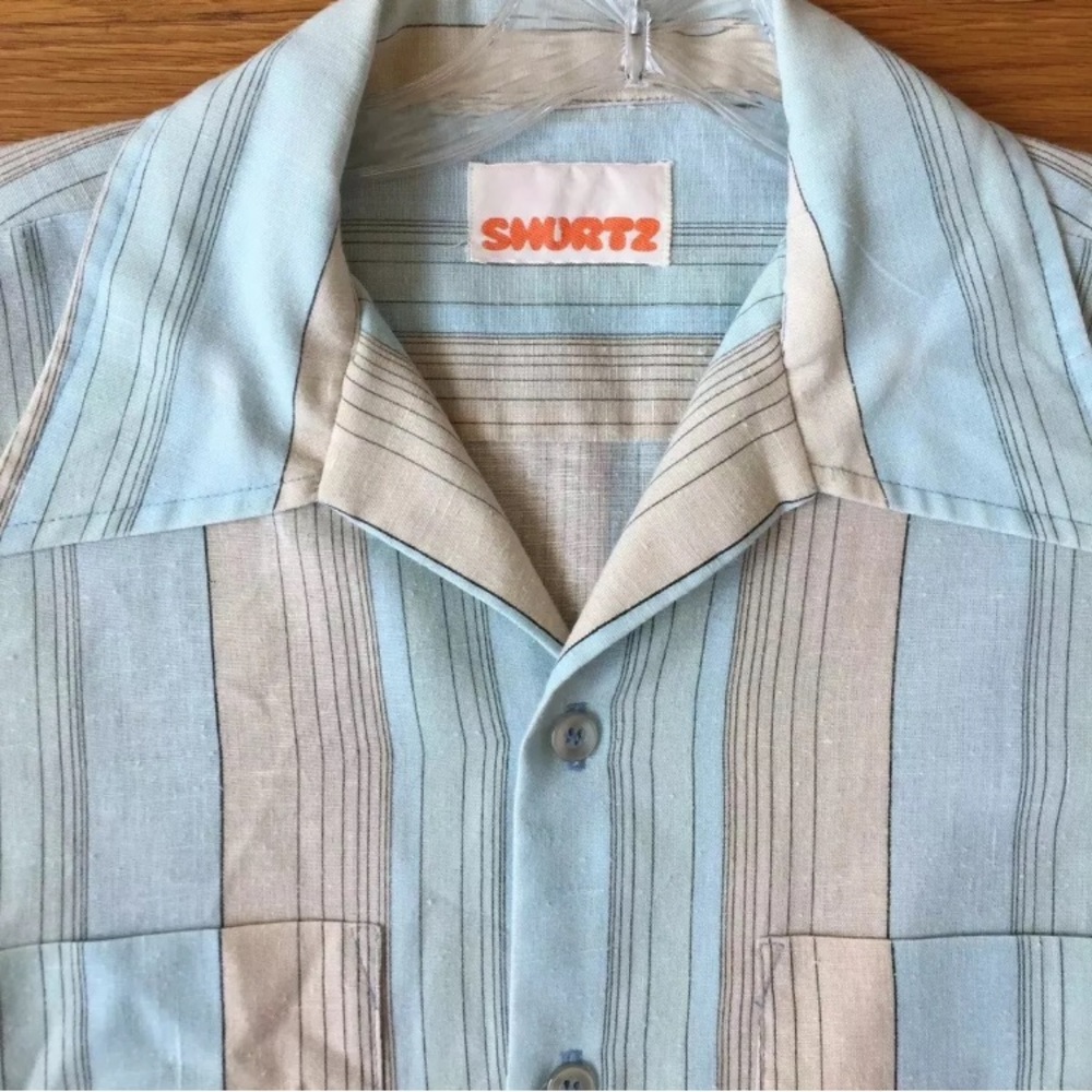 Vintage 70’s shurtz button up retro mod